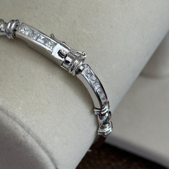 Designer Inspired Cubic Zirconia Bracelet - Picture 4 of 11